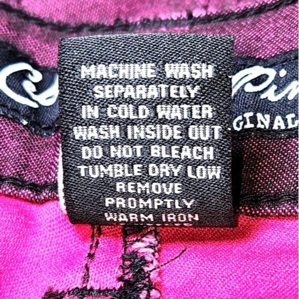 Celebrity Pink Dark Magenta Denim Classic 5 Pocket Skinny Jeans Juniors Size 1 - Picture 7 of 8